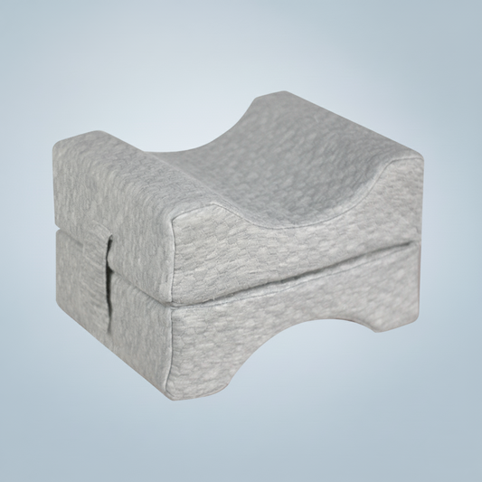 ReliefPad druckentlastendes Lagerungskissen – zusammengeklappt für gezielte Druckentlastung im Pflegebett.